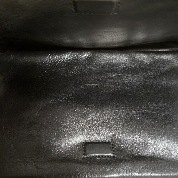 Tory Burch Reva Bombe black leather clutch/shouder bag - Picture 11 of 13